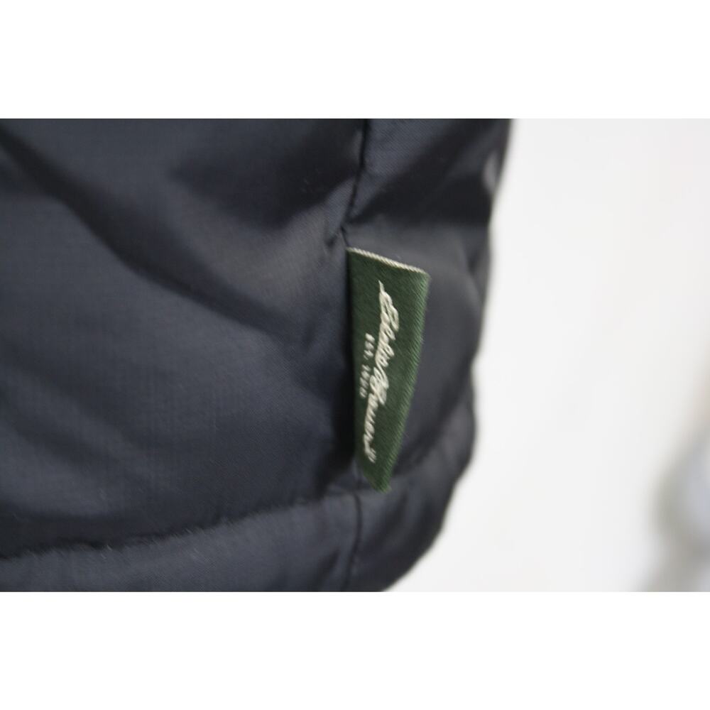 Vintage Eddie Bauer Down Filled Reversible Puffer Vest Black/Blue Mens M - Picture 6 of 11